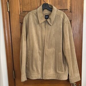 GAP Men's Light Tan Suede Zip Jacket